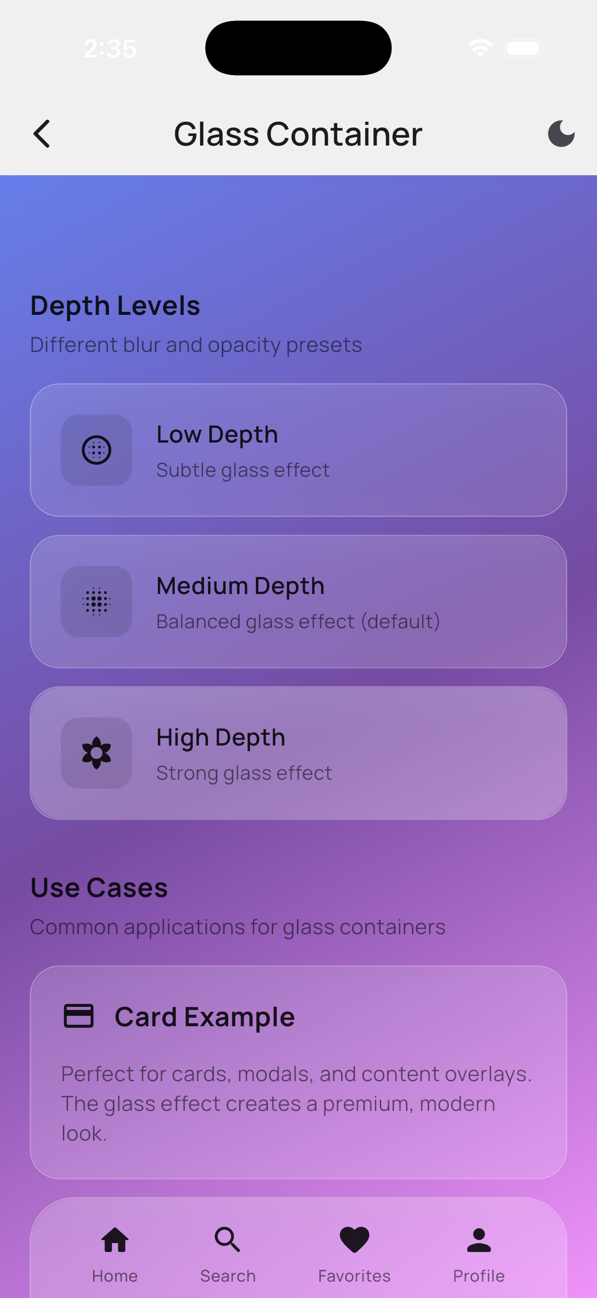 Glass Container - Premium Glassmorphism Widget - Preview 3
